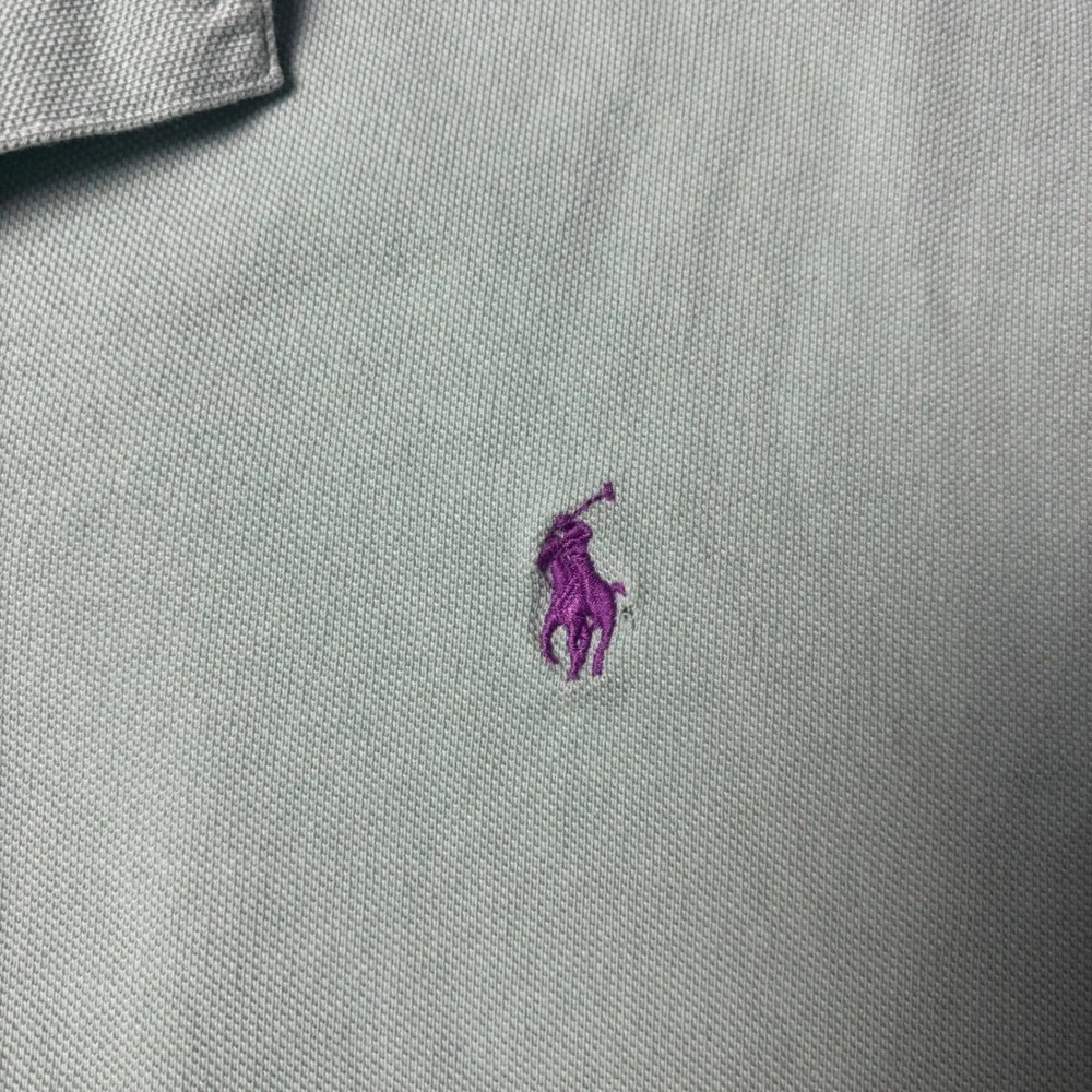 Polo Ralph Lauren Polo Shirt Mens XXL Classic Fit Mint Green Purple Pony Logo